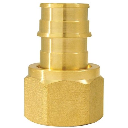 APOLLO Valves ExpansionPEX Series Swivel Pipe Adapter, 34 in, Barb x FNPT, Brass, 200 psi Pressure EPXFA34S
